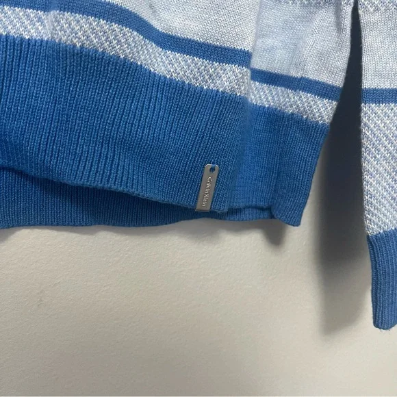 Calvin Klein Mens V-Neck Blue Long Sleeves Sweater- Size XL - New With Tag - Picture 3 of 10